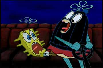 SpongeBob and Mrs. Puff in shock